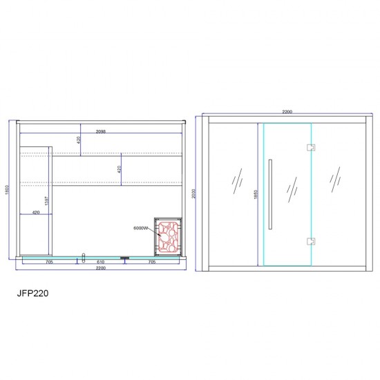 JJSPA JFP220 – Finnische Sauna