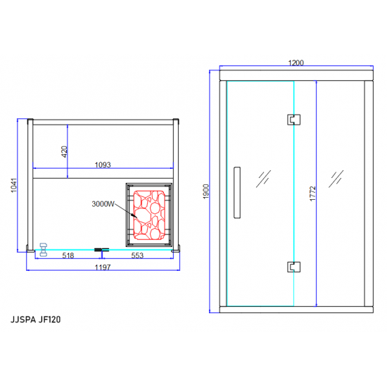 JJSPA JF120 – Finnische Sauna