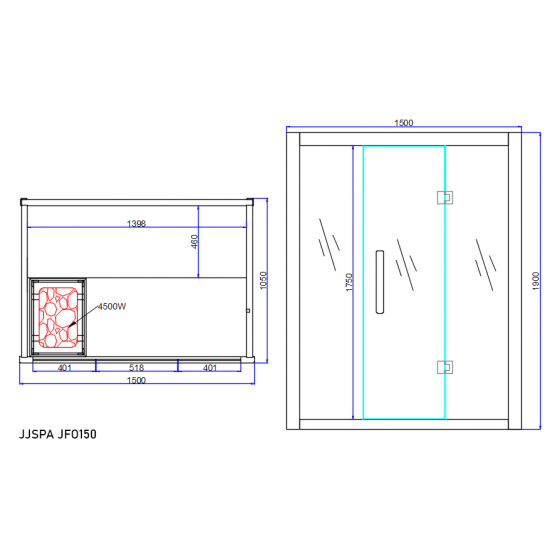 JJSPA JFO150 – Finnische Sauna