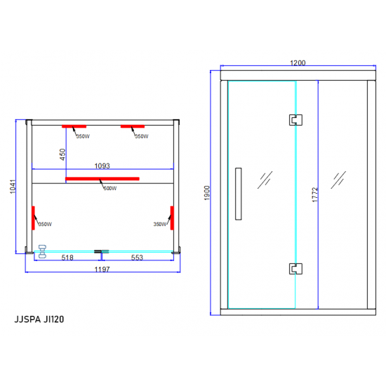 JJSPA JI120 – Infrarotsauna