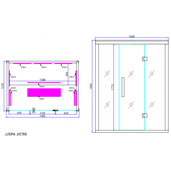 JJSPA JIC150 – Infrarotsauna