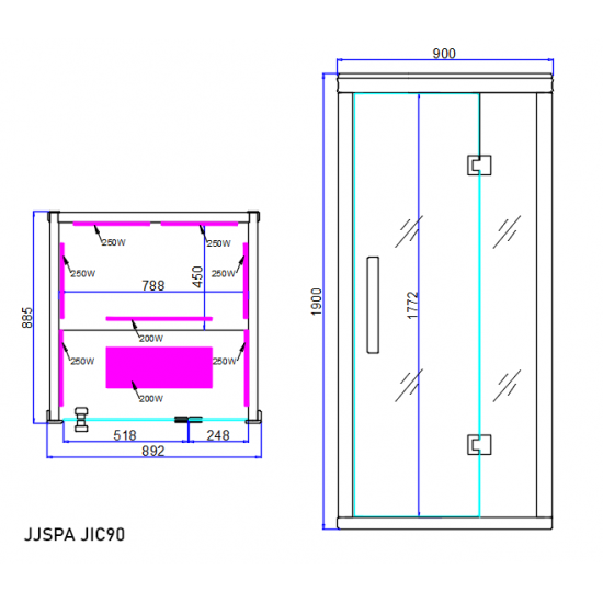 JJSPA JIC90 – Infrarotsauna