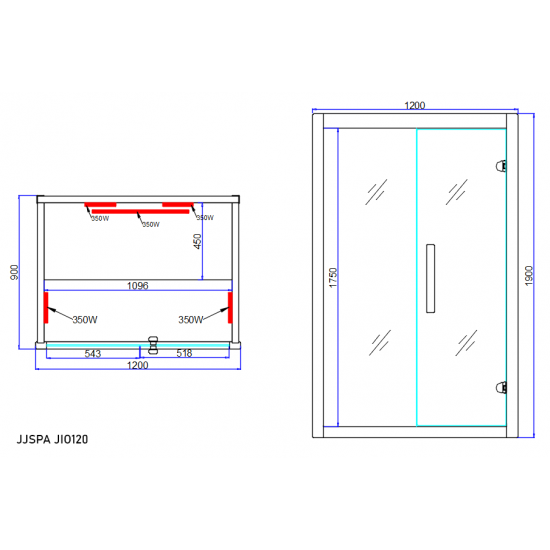 JJSPA JIO120 – Infrarotsauna