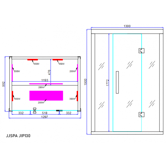 JJSPA JIP130 – Infrarotsauna