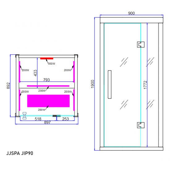 JJSPA JIP90 – Infrarotsauna