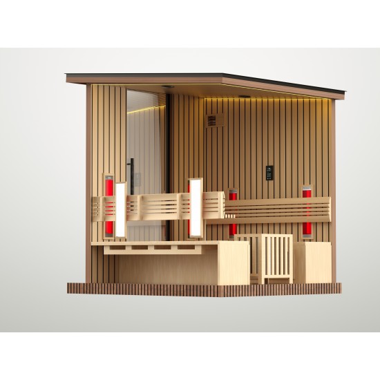 JJSPA ZEN CUBE HYBRID CLASSIC – Kombinierte Außensauna