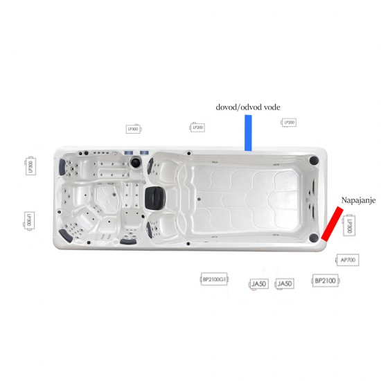 JJSPA Alpha 8252 - Swim Spa