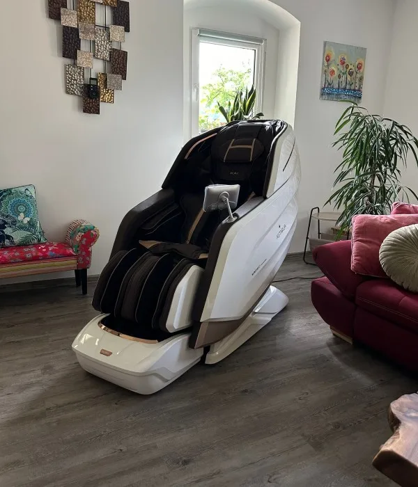 Massagesessel ASTARIJA SONIC in Weiß-Braun