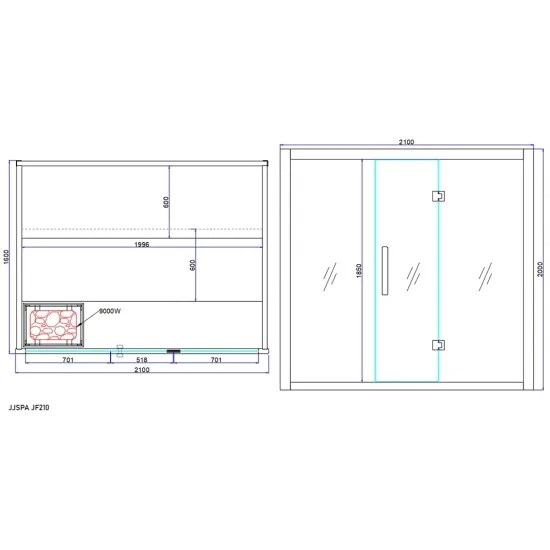 JJSPA JF210 – Finnische Sauna