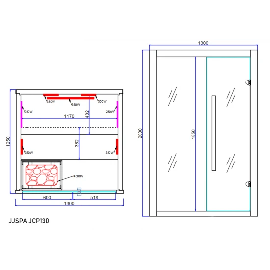 JJSPA JCP130 - Kombinierte sauna