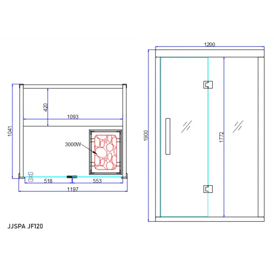 JJSPA JF120 – Finnische Sauna