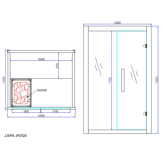 JJSPA JFO120 – Finnische Sauna
