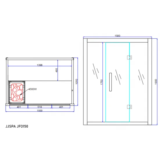 JJSPA JFO150 – Finnische Sauna