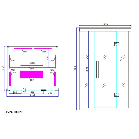 JJSPA JIC120 – Infrarotsauna