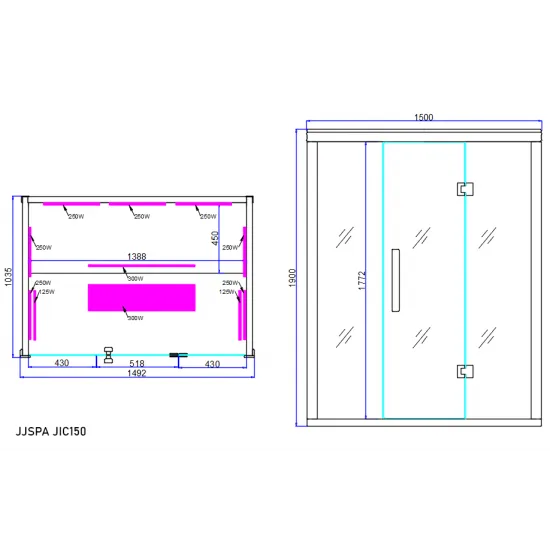 JJSPA JIC150 – Infrarotsauna