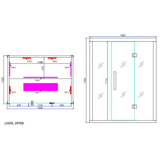 JJSPA JIP150 – Infrarotsauna